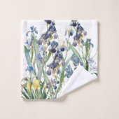 Botanische Iris Flowers Redoute Bath Towel Set Bad Handdoek (Wasdoekje)