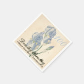 Botanische Irissen 100ste Verjaardagsfeest PN Servet (Hoek)