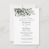 Botanische Italiaanse Green Wedding Rehearsal Dinn Kaart (Voorkant)