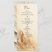 Botanische Ivoor Cream Boheemse Textured Menu (Voorkant / Achterkant)