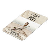 Botanische Ivoor Cream Boheemse Textured Opslagdat Magneet (Linkerzijde)