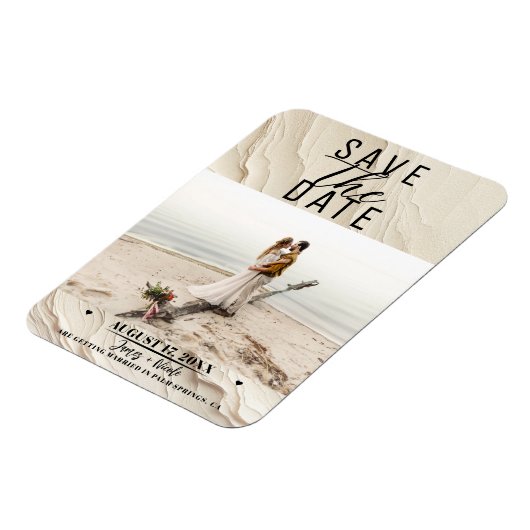 Botanische Ivoor Cream Boheemse Textured Opslagdat Magneet (Linkerzijde)