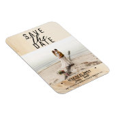 Botanische Ivoor Cream Boheemse Textured Opslagdat Magneet (Rechterzijde)