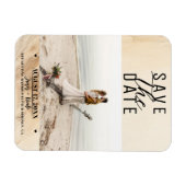 Botanische Ivoor Cream Boheemse Textured Opslagdat Magneet (Horizontaal)