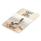 Botanische Ivoor Cream Boheemse Textured Opslagdat Magneet (Linkerzijde)