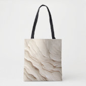 Botanische Ivoor Cream Bohemian Boho Textured Look Tote Bag (Voorkant)