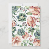 Botanische Ivoor Floral Waterverf Herfst Baby show Kaart (Achterkant)