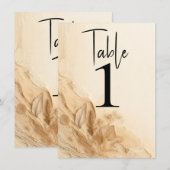 Botanische Ivoorcrème Boheemse geweven tafel Kaart (Voorkant / Achterkant)