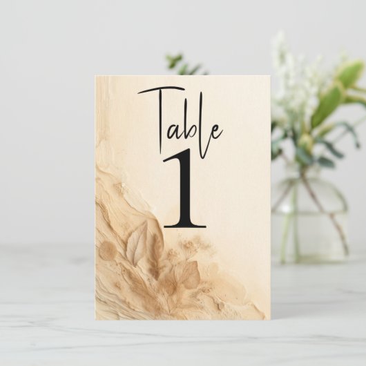 Botanische Ivoorcrème Boheemse geweven tafel Kaart (Staand voorkant)