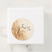 Botanische Ivoorcrème Boheemse Textured Wedding Bedankjes Labels (In situ)