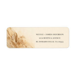 Botanische Ivoorcrème Boheemse Textured Wedding Etiket