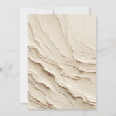 Botanische Ivoorcrème Boheemse Textured Wedding Kaart (Achterkant)