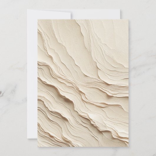 Botanische Ivoorcrème Boheemse Textured Wedding Kaart (Achterkant)