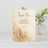 Botanische Ivoorcrème Boheemse Textured Wedding Kaart (Staand voorkant)