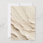 Botanische Ivoorcrème Boheemse Textured Wedding Kaart (Achterkant)