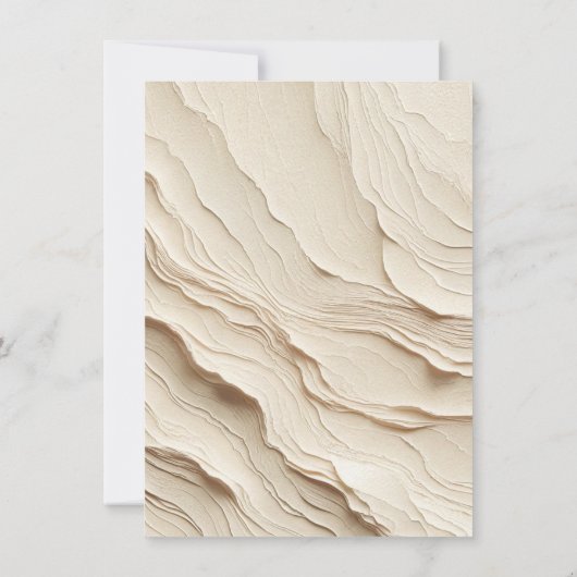 Botanische Ivoorcrème Boheemse Textured Wedding Kaart (Achterkant)