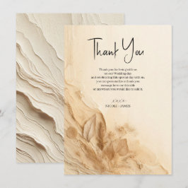 Botanische Ivoorcrème Boheemse Textured Wedding Kaart