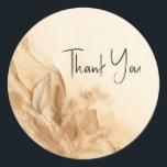 Botanische Ivoorcrème Boheemse Textured Wedding Ronde Sticker<br><div class="desc">pas met om het even welke tekst aan.</div>