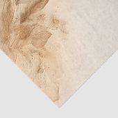Botanische Ivoorcrème Boheemse Textured Wedding Tissuepapier (Detail)