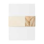 Botanische Ivoorcrème Boheemse Textured Wedding Uitnodigingen Wikkel (Achterkant Voorbeeld)