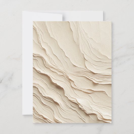 Botanische Ivoorcrème Bohemian Textured RSVP Kaart (Achterkant)