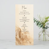 Botanische Ivoren Crème Boheemse Textuur Menu (Staand voorkant)
