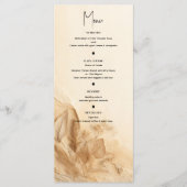 Botanische Ivoren Crème Boheemse Textuur Menu (Voorkant)