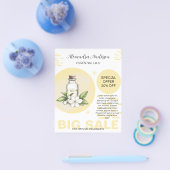 Botanische jasmijn etherische oliën Waterverf Bloe Flyer (Enkel)