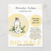 Botanische jasmijn etherische oliën Waterverf Bloe Flyer (Voorkant)