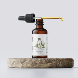 Botanische jasmijn etherische oliën Waterverf Etiket