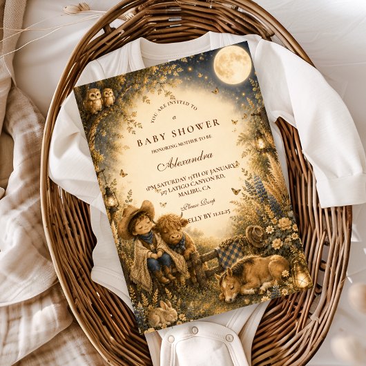 Botanische Jongen Western Boho Baby Shower Kaart