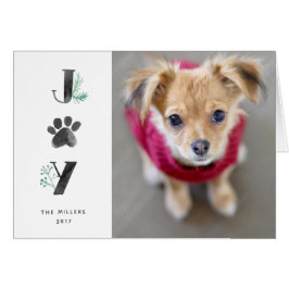 Botanische joy Paw-afdrukken | Pet Holiday Photo F