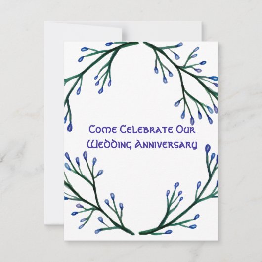 Botanische Jubileum Uitnodigingen (Voorkant)