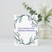 Botanische Jubileum Uitnodigingen (Staand voorkant)