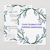 Botanische Jubileum Uitnodigingen (Voorkant / Achterkant)