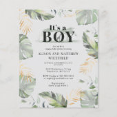 Botanische Jungle Safari Baby Shower Uitnodiging (Voorkant)