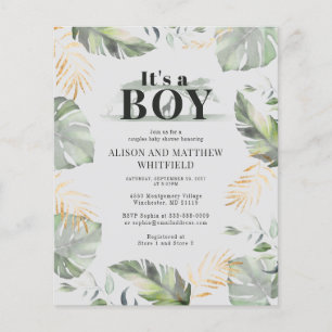 Botanische Jungle Safari Baby Shower Uitnodiging