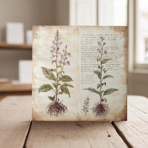  botanische kaart kruiden tegeltje