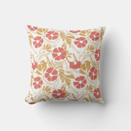  botanische kaart met gelabelde bloemen kussen