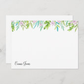 Botanische Kaart voor aangepaste naam Notitiekaartje (Voorkant / Achterkant)