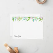 Botanische Kaart voor aangepaste naam Notitiekaartje (Voorkant / Achterkant in situ)