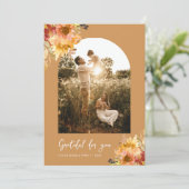 botanische kaart voor de Thanksgiving van bloemen (Staand voorkant)