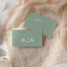  botanische kaart voor monogram rust plaatskaartje