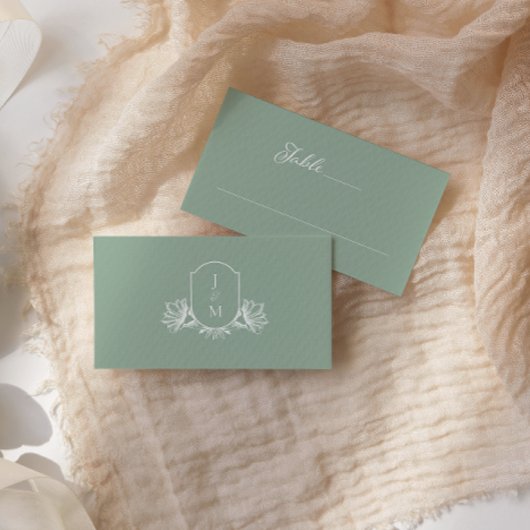  botanische kaart voor monogram rust plaatskaartje