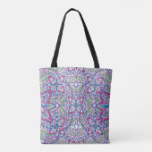 Botanische Kaleido Bloei Tote Bag (Achterkant)