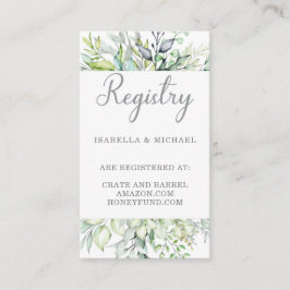 Botanische Kalligrafie Bruiloft Gift Registry Informatiekaartje