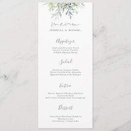 Botanische kalligrafie Bruiloft Menu