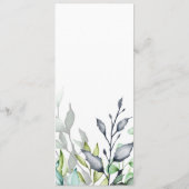 Botanische kalligrafie Bruiloft Menu (Achterkant)