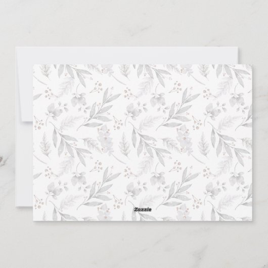 Botanische kalligrafie Foto's met prettige kerstKa Feestdagenkaart (Achterkant)