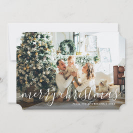 Botanische kalligrafie Foto's met prettige kerstKa Feestdagenkaart